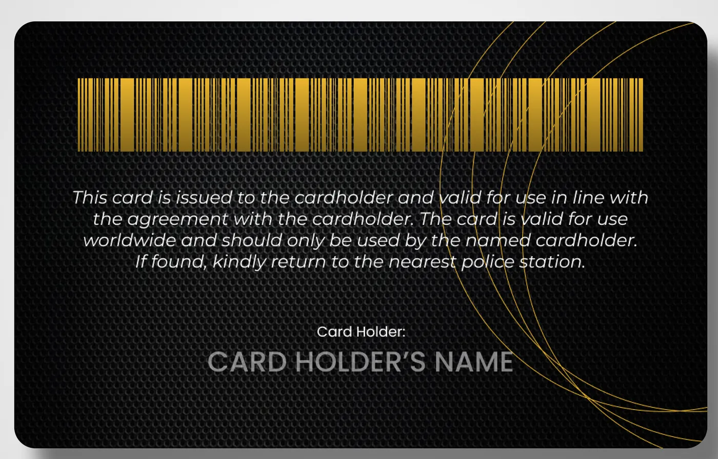 Back of CPC VIP Card